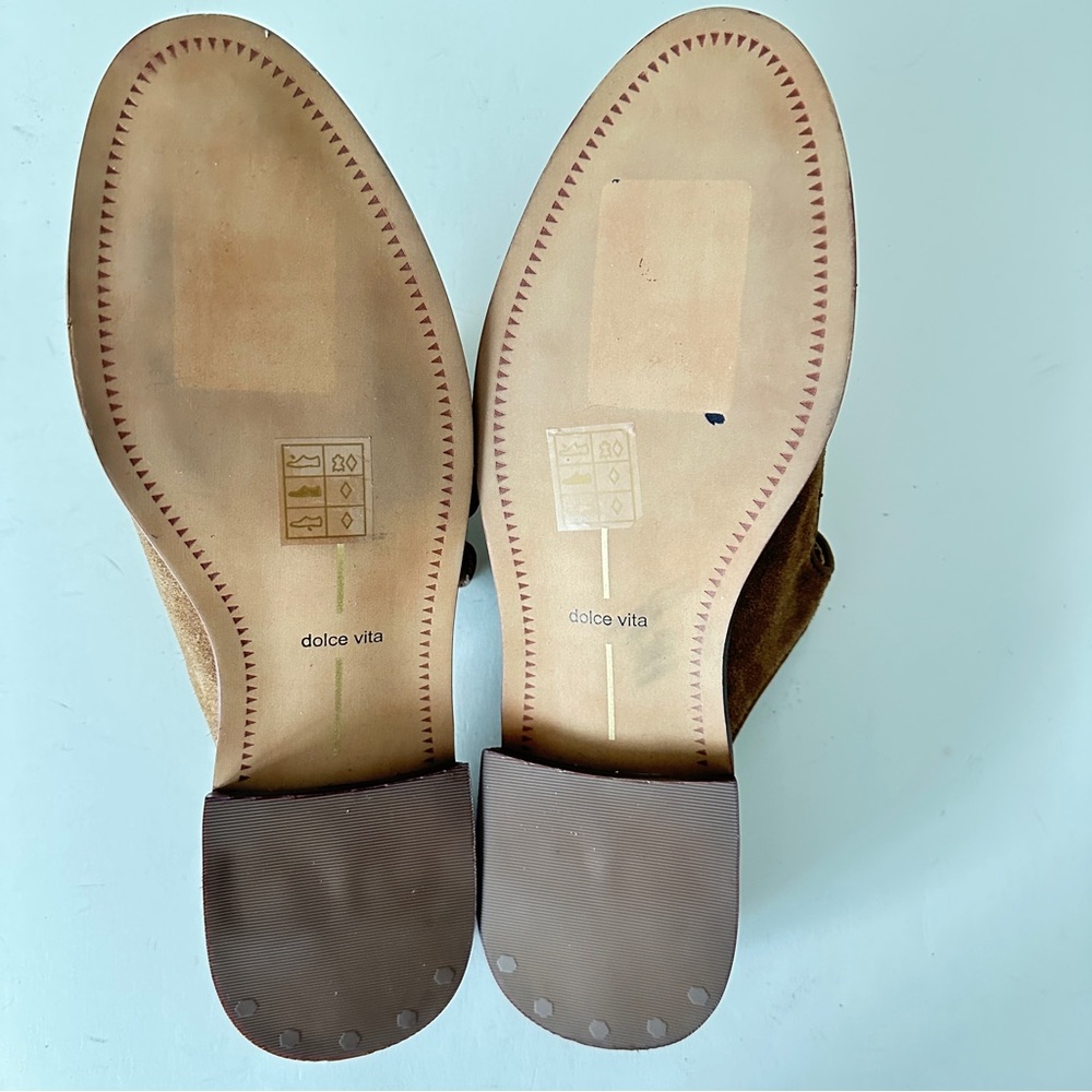 NEW Dolce Vita Haydee Double Buckle Cinnamon Suede Mary Jane Women's Mule, Sz 9 - Picture 9 of 11